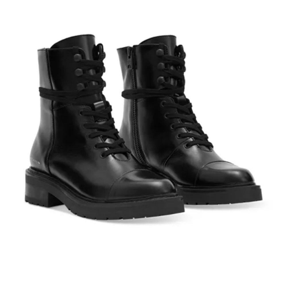 Black Leather Ankle Boots